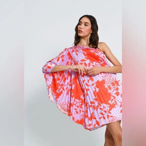 Hutch Kai Orange & Pink Floral Dress Sz XS NEW